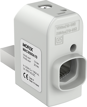 Изолиран конектор към устройство SR95 1xAl/Cu 16-95mm², прав, 690V MOREK, MAC9500A10