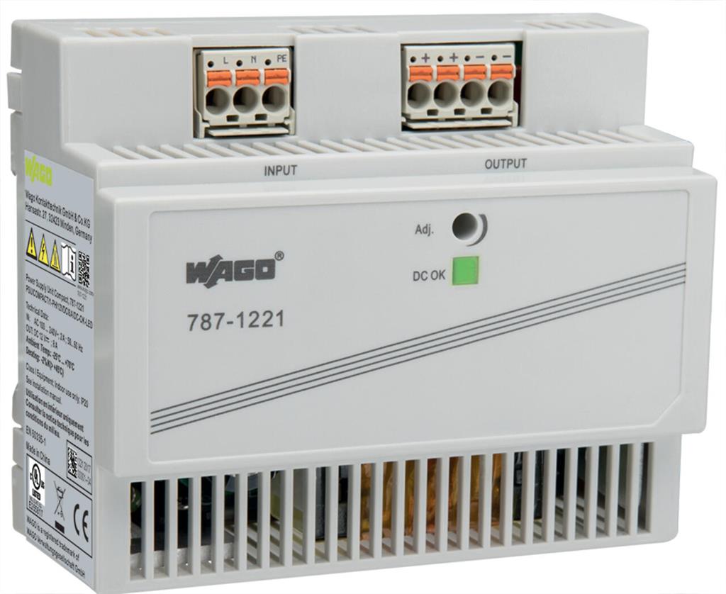 Захранващ блок 1P In:100...240Vac Out:12Vdc 8A Wago, WAGO, 787-1221