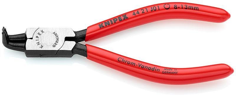 Зегер клещи под ъгъл 90°, Ø8-13мм, червена ръкохватка 130мм, Knipex - K4421J01