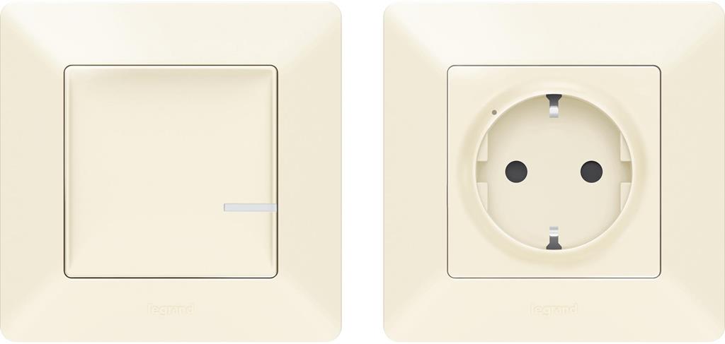 Комплект КОНТАКТ управляван от БЕЗжичен ключ Smart Valena Life Крем с рамки Legrand с Netatmo, NETATMO с LEGRAND & BTICINO, 752254