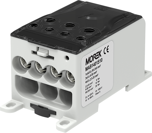 Разпределителен клемен блок СИВ 1P 400A OJL400A вх.Al/Cu 1x 240 изх. 4x35/3x50mm² MOREK, MAB1401S10