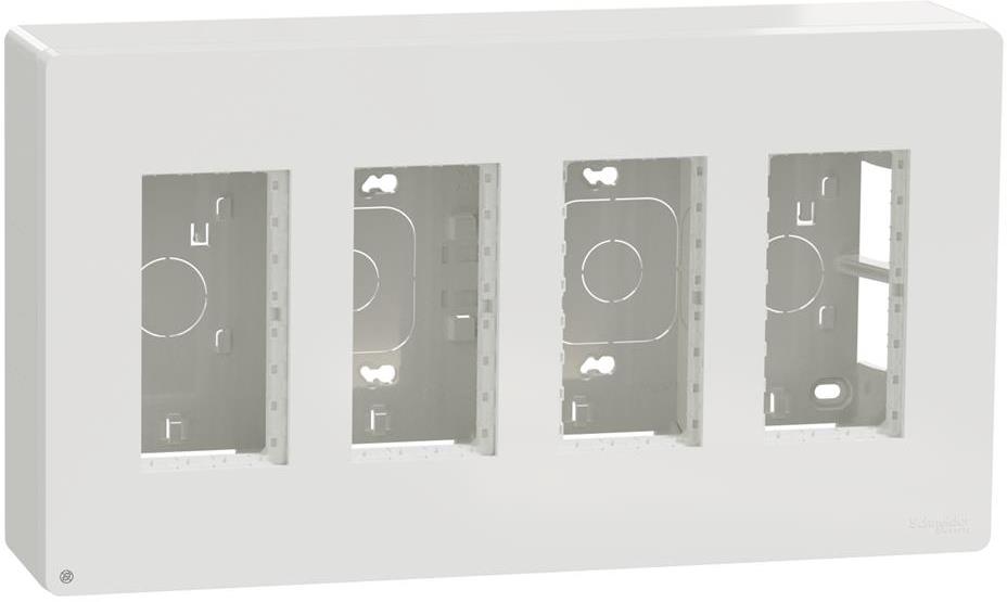 Моноблок за открит монтаж 4x4 мод. Антибактериален Unica System+ SE, SCHNEIDER ELECTRIC, NU124420