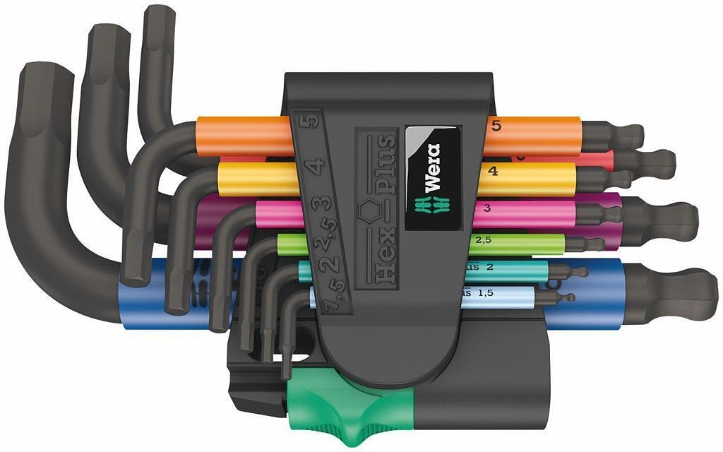 Комплект шестограми къси, 9х (1.5…10), в щипка, 950 SPKS L-key Multicolour 2 Wera - W133164
