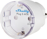Адаптер Smart за контакт 1х Шуко 12A с мерител Shelly Plug S Gen3 - 261842, SHELLY