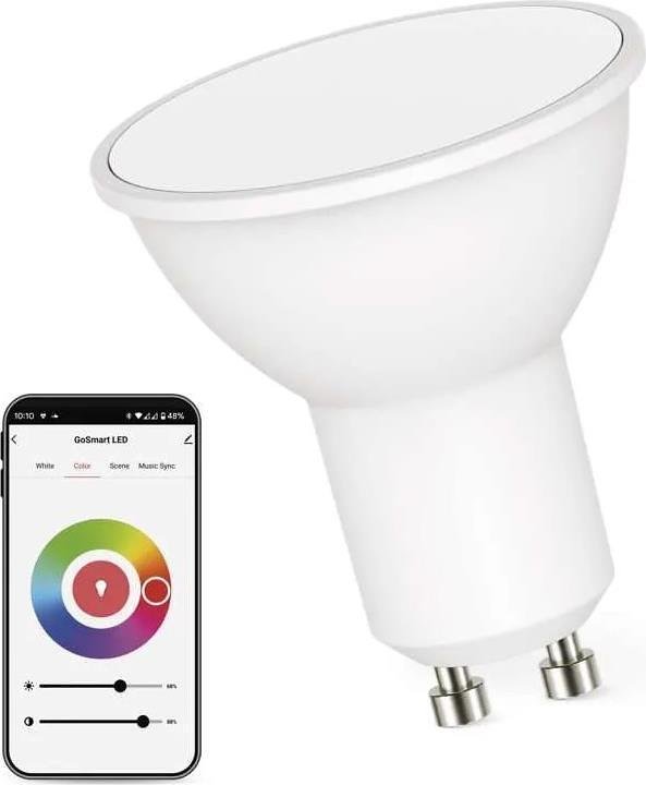 Лампа LED 4.8W RGBW GU10 PAR16 400lm 120° димируема 20000h Wi-Fi GoSmart EMOS