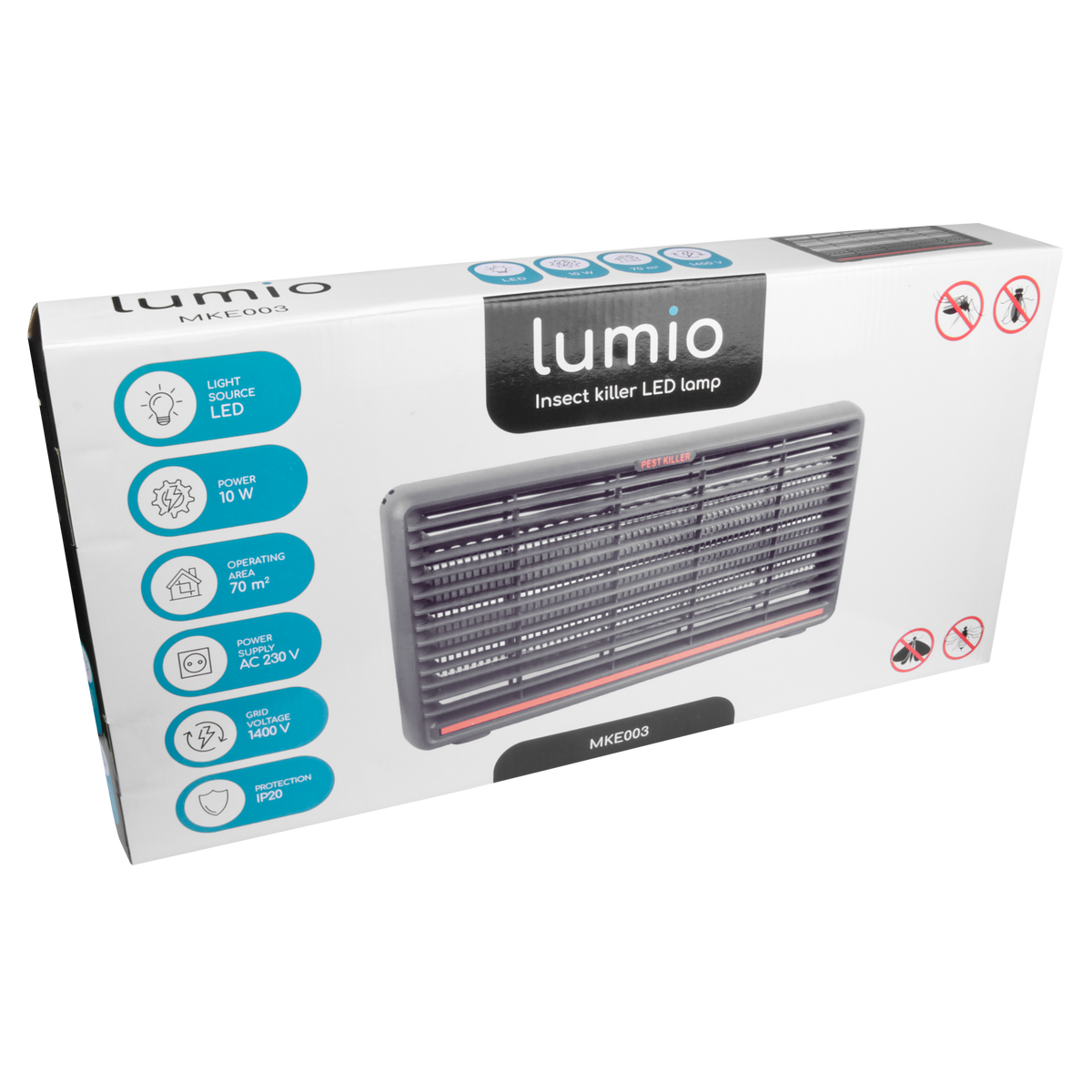 LED лампа против насекоми Lumio MKE003 10W | До 70 м² | Против комари и мухи