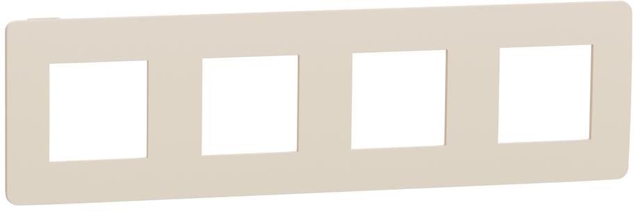 Лицева рамка 4х цвят Крем / Крем Unica Studio Color SE /до изчерпване/, SCHNEIDER ELECTRIC, NU280844