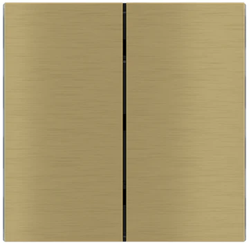 Лицев панел за 2 бутона вертикално 40x80 FF Metal Brass EKINEX, EK-TRV-GBB
