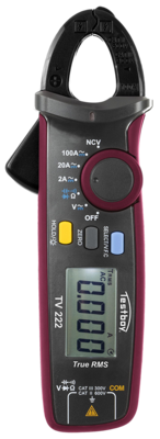 Дигитални амперклещи CAT II 0…600Vac/dc, 0…100A, LCD и звук, Testboy TV 222, TESTBOY, 4028532202224