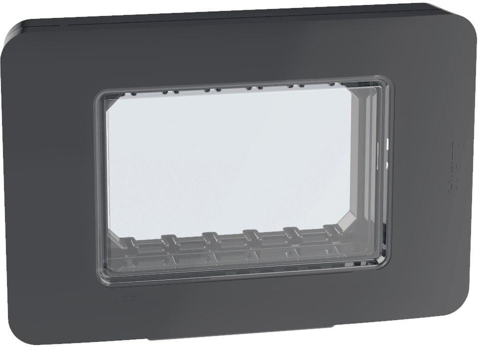 Лицева рамка + носеща IP55 3 мод. цвят Графит Light Now Bticino, BTICINO, 28603YD