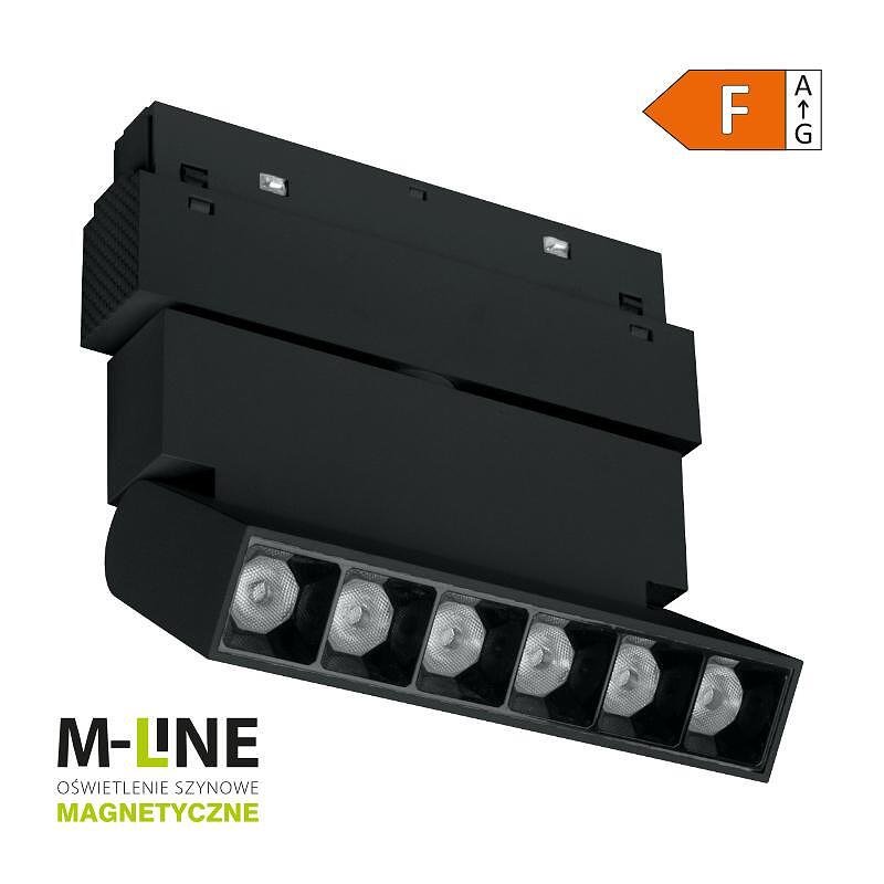 Линейна лампа с магнитен релейен елемент, регулируема M-LINE, черна, 6 W, 480 lm, 4000 K, DPM, MTL-SPRL-6W-B