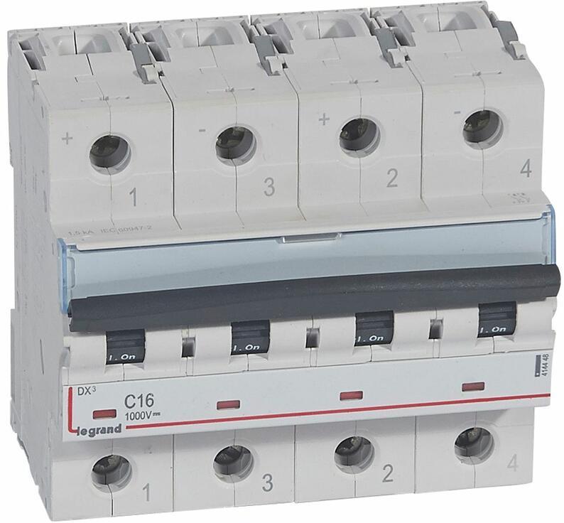Автоматичен прекъсвач DX3-DC 2P 16A 1000V= Legrand, LEGRAND НИСКО НАПРЕЖЕНИЕ, 414448