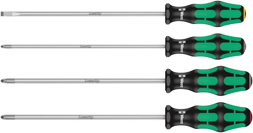 Комплект отвертки, 1x шлиц, 1x PH и 2x PZ, 3xx/4 Kraftform Plus Wera - W347736