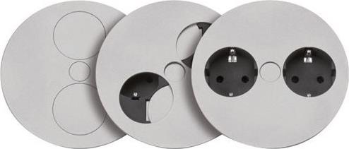 Модул TWIST с 2х Шуко, с кабел 2м, цвят Инокс, Bachmann, BACHMANN, B931.000