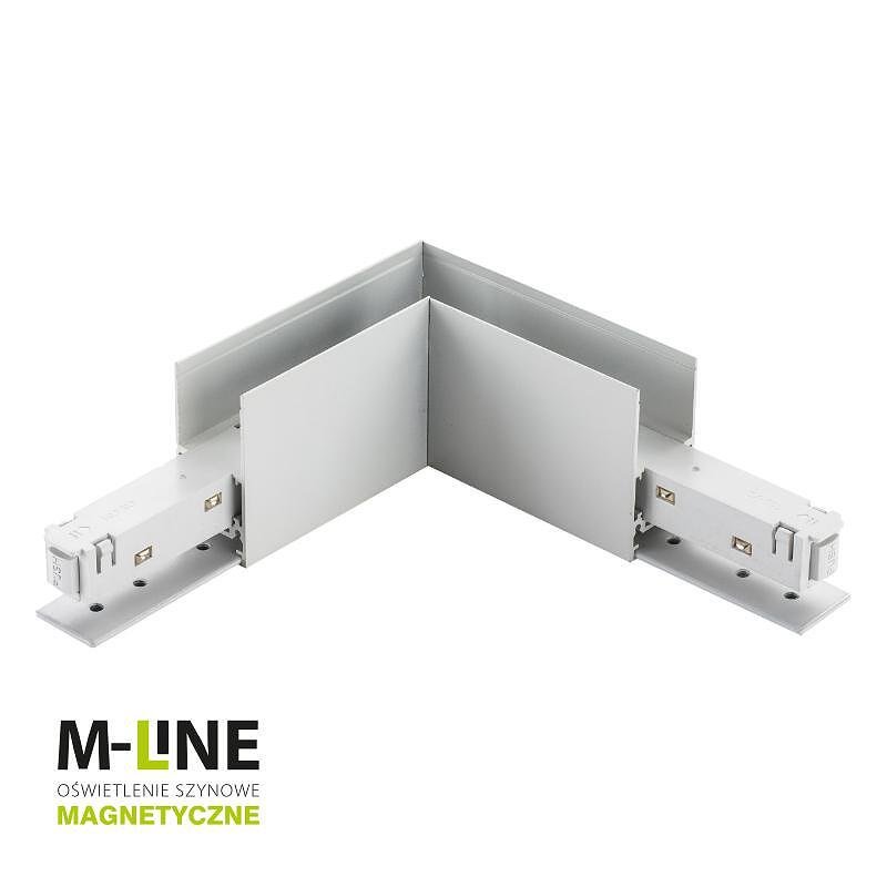 Конектор за магнитни релси за външен монтаж, хоризонтален M-LINE, бял, DPM, MTL-S-HL-W