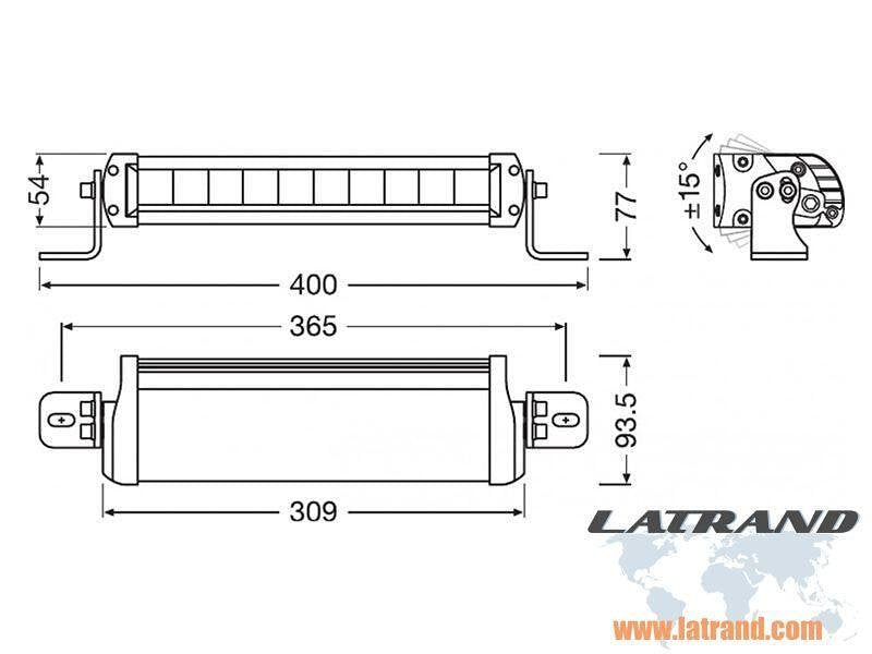 LED бар Osram Lightbar FX250-SP 30W, 12/24V, 400mm - Leddl103-sp