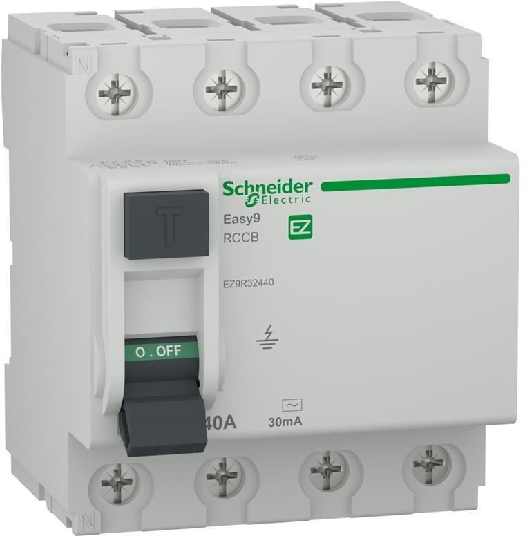 ДТЗ Easy 9 4P 40A 30mA тип AC 6kA 4 мод. SE, SCHNEIDER ELECTRIC НИСКО НАПРЕЖЕНИЕ, EZ9R32440