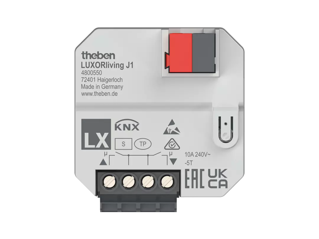 Модул щори J1 1х 10A 44х44mm LUXORliving Theben, KNX, 4800550