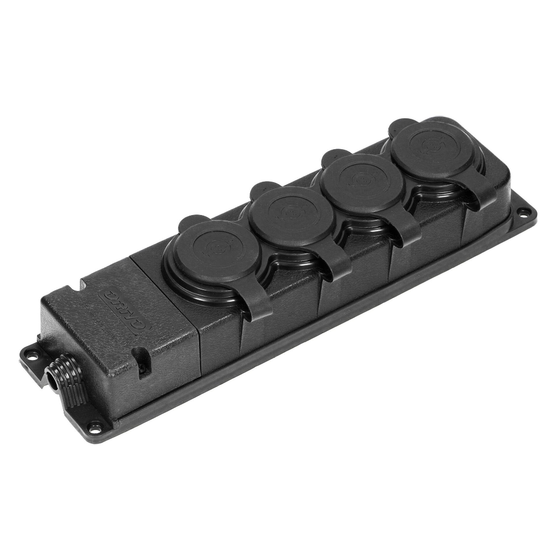 Четворен контакт шуко, гумиран, IP44 ORNO OR-AE-13167(GS)
