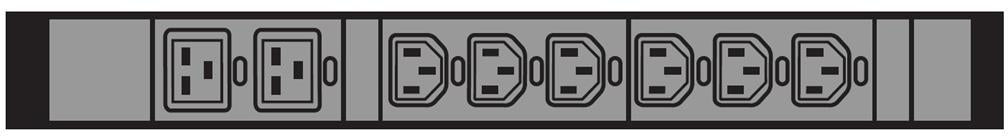Разклонител PDU 19" 1U 6x C13 + 2x C19, без кабел, Legrand, LEGRAND, 646809