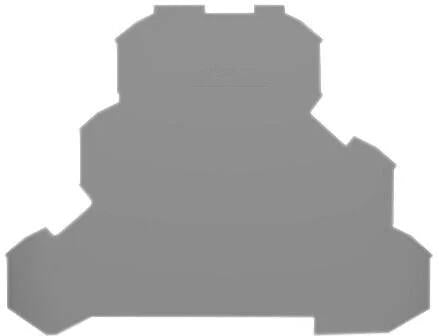 Крайна капачка 2.5мм2 сива за редова клема 3 реда TOPJOB® S Wago, WAGO, 2002-3291