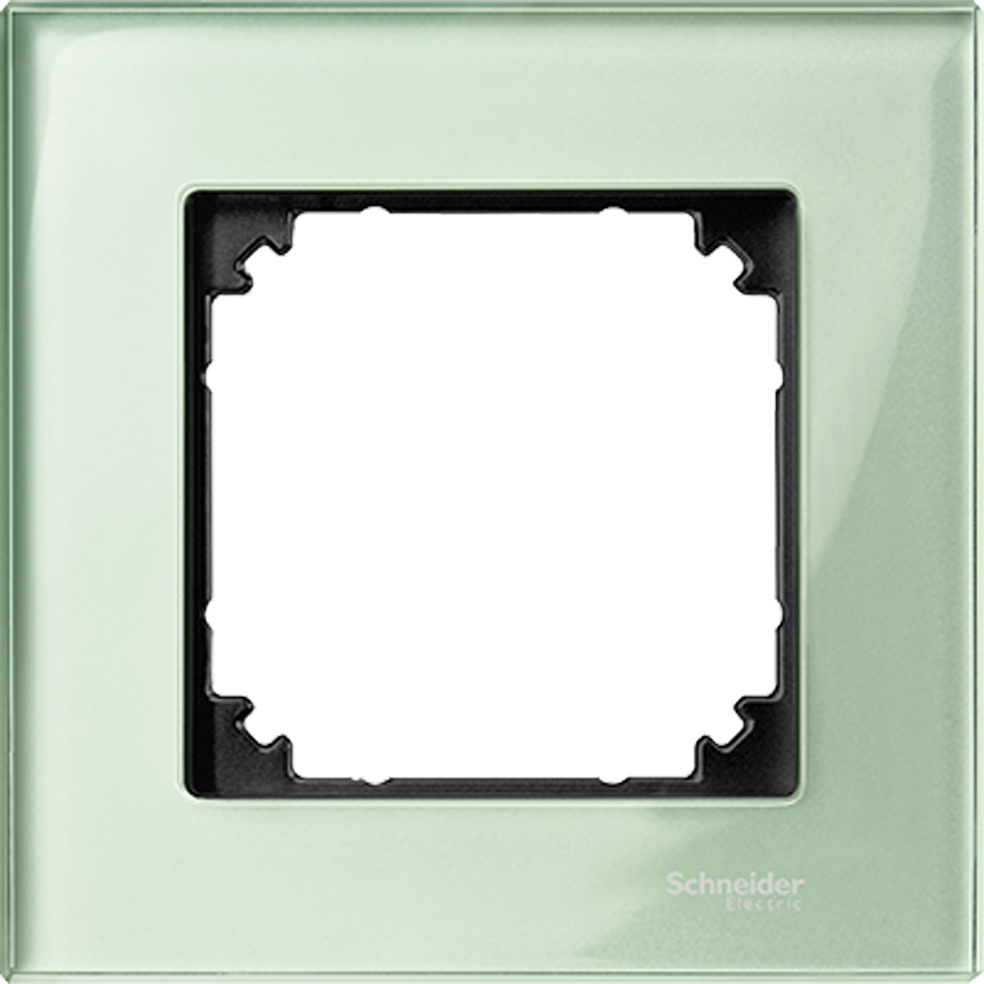 Рамка 1х цвят Изумруд, стъкло System M  Merten SE, SCHNEIDER ELECTRIC, MTN404104