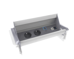 Модул Aero Flip 4M с 2х Шуко, USB тип A+C и 1х празен модул, цвят Сив, ABL, ABL Сърбия, 2F02F2A4