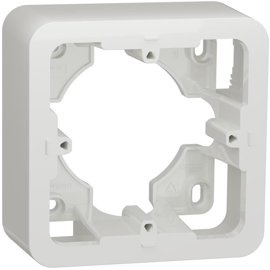 Конзола за открит монтаж 1х 2 мод. цвят Бял Unica Pro SE, SCHNEIDER ELECTRIC, NU840218