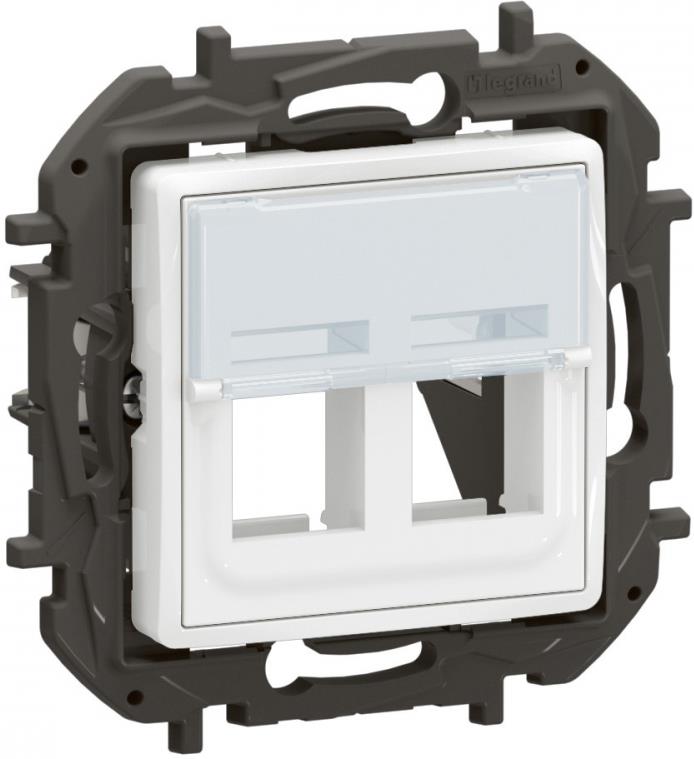 Розетка за 2xRJ45 Keystone цвят Бял Niloe New Legrand, LEGRAND, NP171WH