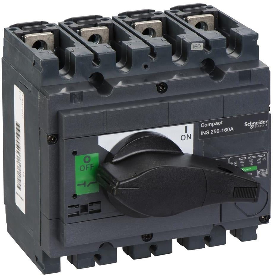 Товаров прекъсвач INS250 4P 160A с ръкохватка SE, SCHNEIDER ELECTRIC НИСКО НАПРЕЖЕНИЕ, 31105