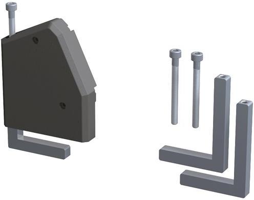 Комплект скоби за DESK 1, алуминиеви, за монтаж към плот (2 броя), Bachmann, BACHMANN, B930.120