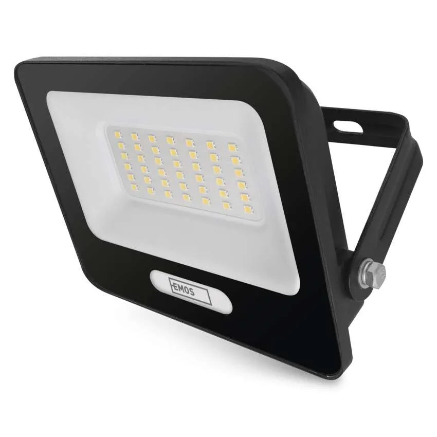 Прожектор LED 30W 4000K 3000lm 120° x 120° 20000h IP65 черен GLARO EMOS, ZS2234B