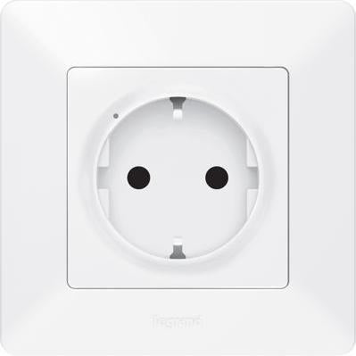 Контакт шуко 16A Smart Valena Life Бял с рамка Legrand с Netatmo, NETATMO с LEGRAND & BTICINO, 752194