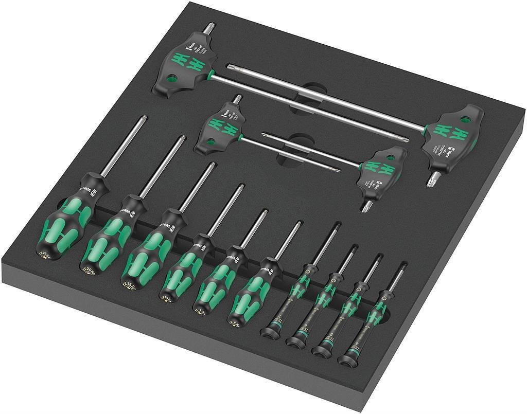 Комплект за шкаф с 14 бр. инструменти 9712 Foam insert TORX HF set 1 Wera - W150103