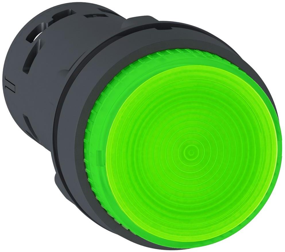 Бутон монолитен зелен 1NO светещ 24Vac/dc Ø22mm XB7 SE, SCHNEIDER ELECTRIC НИСКО НАПРЕЖЕНИЕ, XB7NW33B1