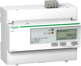 Трифазен мерител за ДИРЕКТНО мерене на ел. енергия Acti 9 iEM, Modbus, еднотарифен, за DIN монтаж 7 мод, 125A, SE, SCHNEIDER ELECTRIC НИСКО НАПРЕЖЕНИЕ, A9MEM3350