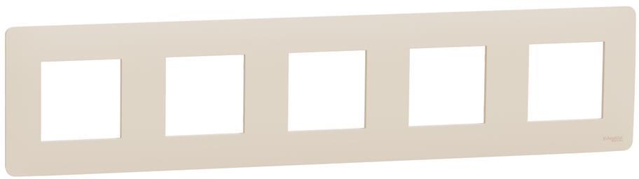 Лицева рамка 5х цвят Крем Unica Studio SE, SCHNEIDER ELECTRIC, NU201044