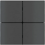 Лицев панел за 4 бутона 40x40 FF Metal Carbon EKINEX, EK-TQQ-GBU
