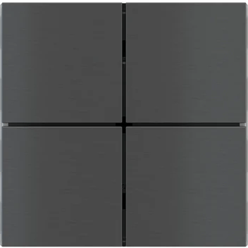 Лицев панел за 4 бутона 40x40 FF Metal Carbon EKINEX, EK-TQQ-GBU