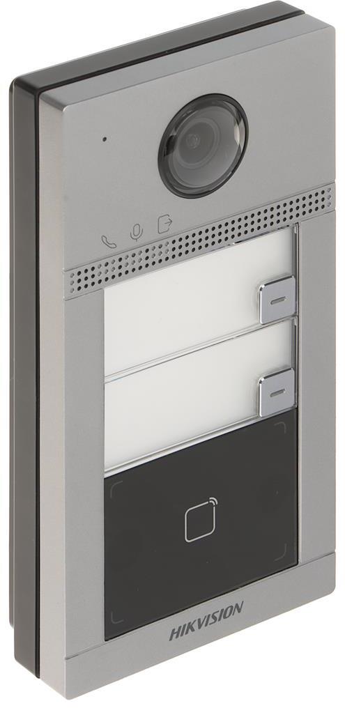 Видео входен панел 2x за открит монтаж, алуминиев корпус IP65, RFID и Wi-Fi, IP система, Hikvision, HIKVISION - домофонни системи, DS-KV8213-WME1