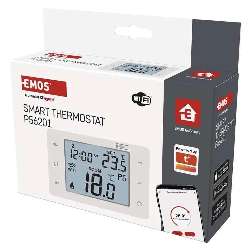 Термостат за отопление и охлаждане 5…35 °C с LCD дисплей 2A Wi-Fi GoSmart EMOS