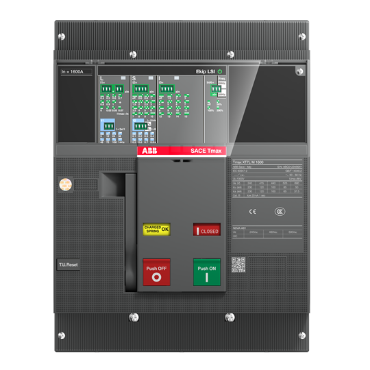 Автомат T Max XT7S M 1600A електронна защита Ekip LS/I 3P 50kA регулируем (In x 0.4...1) ABB, 1SDA101369R1