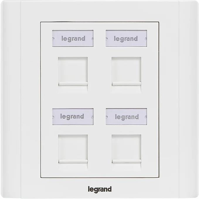 Розетка 4x RJ45 празна Linkeo Legrand, LEGRAND, 632900