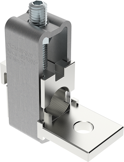 Неизолиран конектор към устройство OL300-2 Al/Cu 2x185-300mm² h91mm 800A 690V MOREK, MAJ2300E10