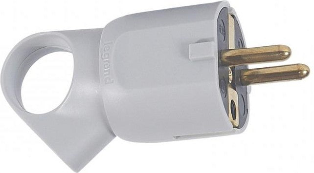 Щепсел сив 2P+Т 16A 250V с ринг Legrand, LEGRAND, 50324