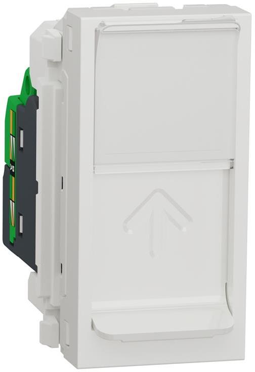 Розетка RJ45 UTP cat.5e S-One 1 мод. цвят Бял Unica SE, SCHNEIDER ELECTRIC, NU341018