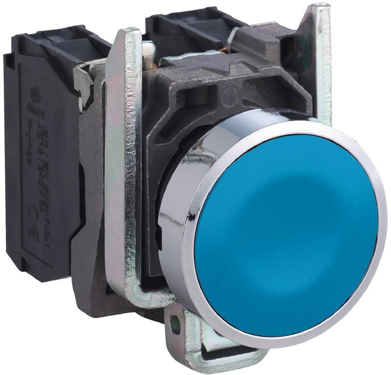 Бутон сглобен син 1NO Ø22mm XB4 SE, SCHNEIDER ELECTRIC НИСКО НАПРЕЖЕНИЕ, XB4BA61
