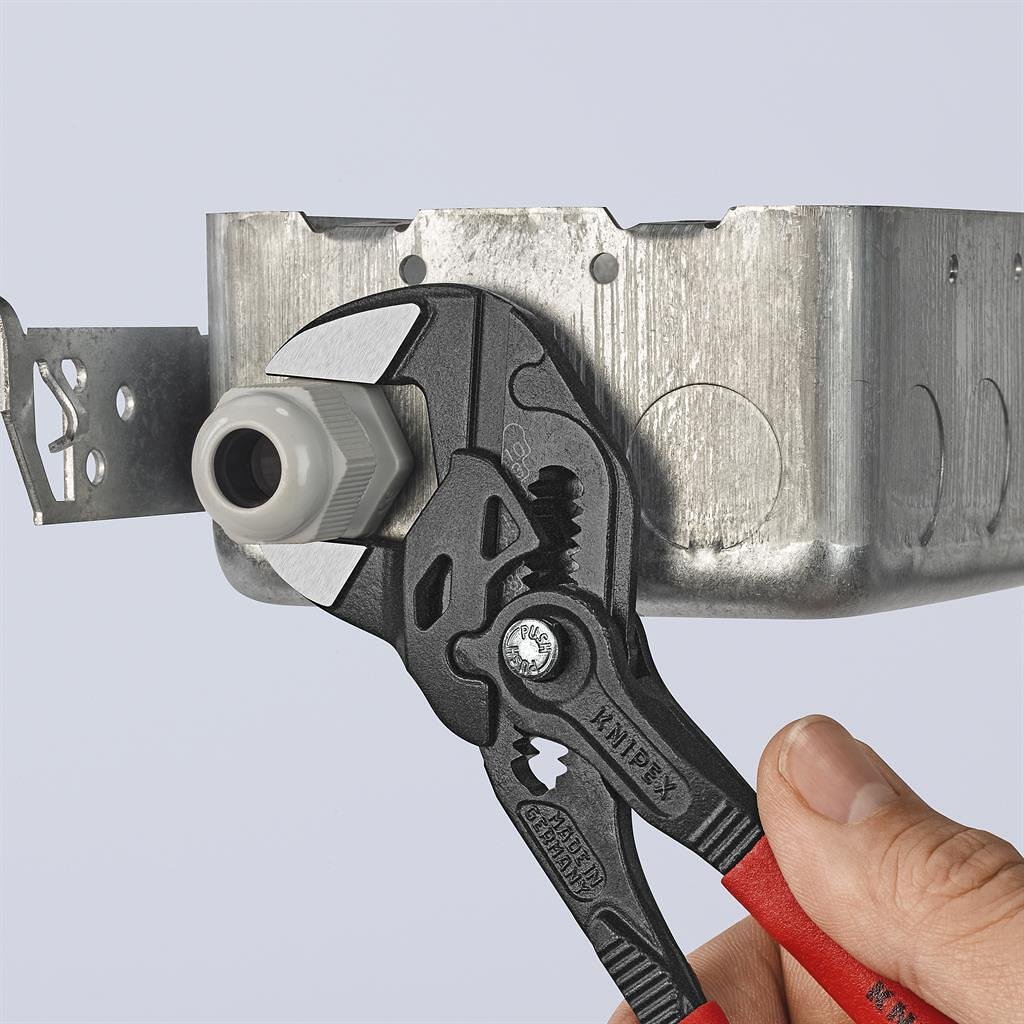 Клещи раздвижени, червена ръкохватка 180мм, Knipex - K8601180