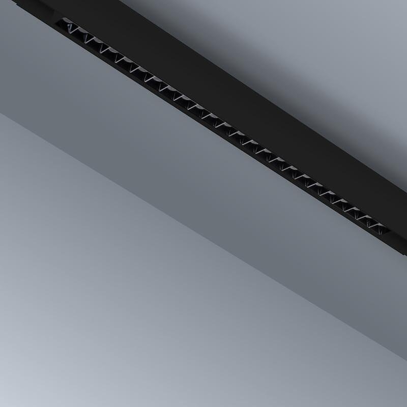 Линейна магнитна лампа за релсова система M-LINE, черна, 24 W, 1900 lm, 4000 K, DPM, MTL-SPL-24W-B