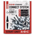 Комплект коледни лампички 100x LED студена светлина 10м IP44 с таймер CONNECT EMOS - D1AC01